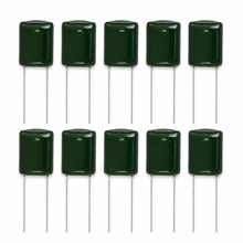 Load image into Gallery viewer, Mylar Radial Capacitor 10% 100 Volt 0.22 µF ; Pack of 10
