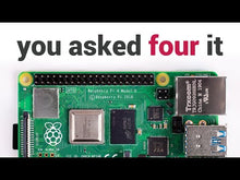 Load and play video in Gallery viewer, Raspberry Pi 4 Model B, 4GB SDRAM, Quad Core 64-Bit Computer with Bluetooth, WiFi, USB 3.0, PoE Enabled
