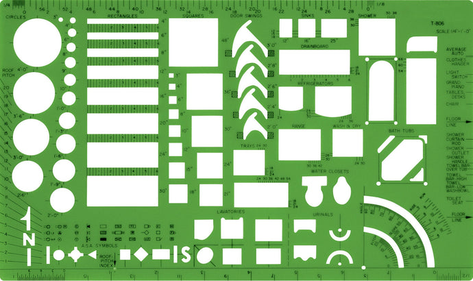 Westcott Technical Architectural Drawing Template (T-806)