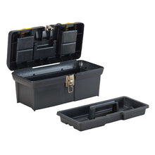 Load image into Gallery viewer, Stanley 16&quot; Tool Box with Tray, Handle, Pad Lock Eye (Padlock not included)
