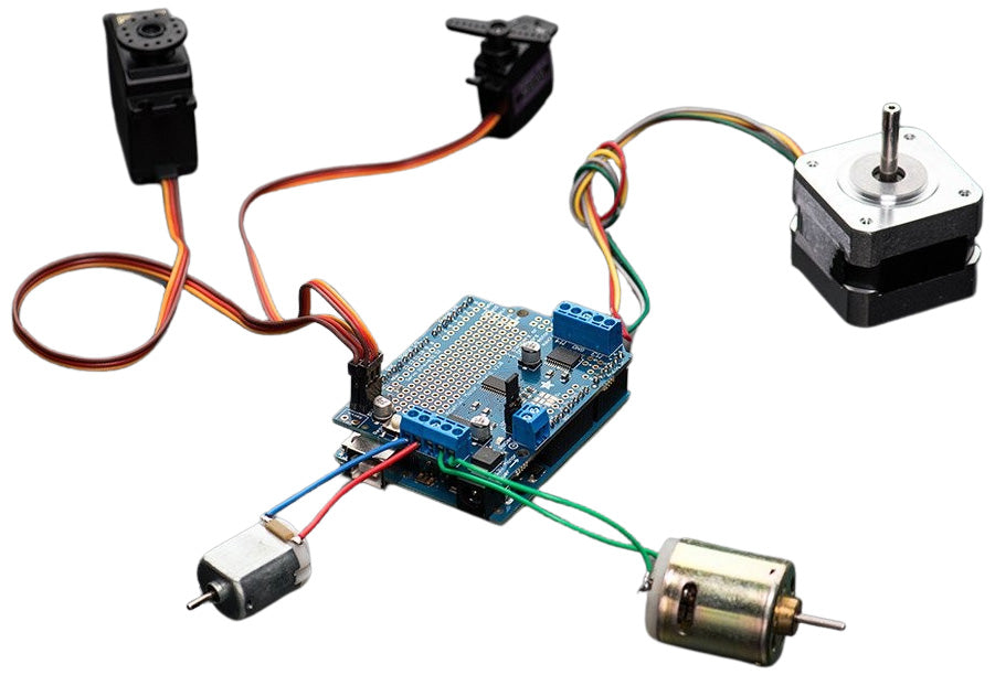 Adafruit Motor/Stepper/Servo Shield for Arduino Kit (Motors not includ ...