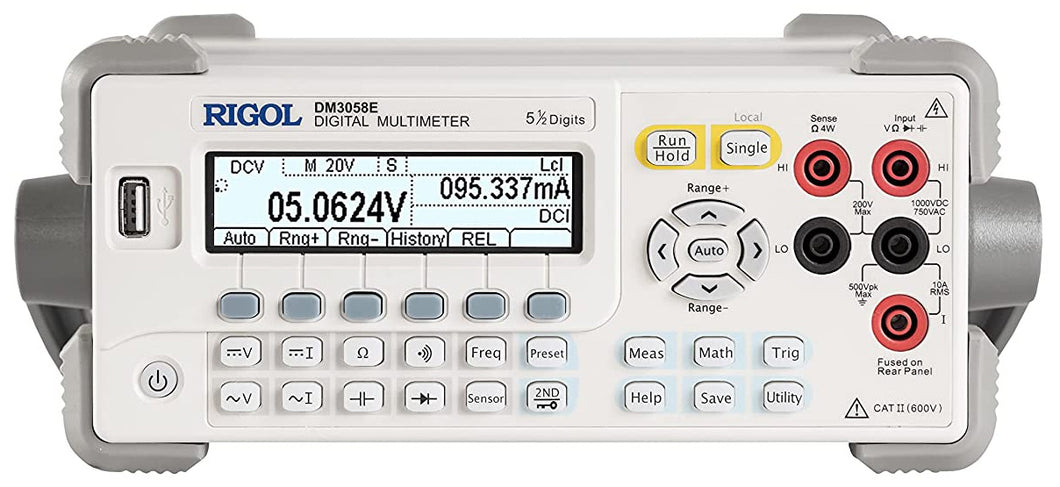 Rigol DM3058E Digital Multimeter - DCV, ACV, DCI, ACI, Resistance (2 & 4 Wire), Capacitance, Diode Test, Frequency, and Temperature