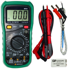 Load image into Gallery viewer, Digital Multimeter 32 Ranges, 3 1/2 Digit, with Temperature, Capacitance, Frequency and Diode/Transistor Testing
