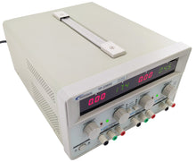 Load image into Gallery viewer, Triple Output Power Supply, Two 0-30V @ 0-5A; One Fixed 5V @ 3A, Quad LED Displays (TP-2305C)

