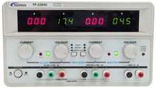 Load image into Gallery viewer, Triple Output Power Supply, Two 0-30V @ 0-5A; One Fixed 5V @ 3A, Quad LED Displays (TP-2305C)
