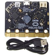 Load image into Gallery viewer, BBC Micro:bit V2 Board and 3 Foot MicroUSB Cable for Coding and Programming
