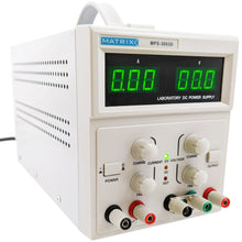 Load image into Gallery viewer, Dual Output DC Power Supply, 0-30V, 0-3A, 5V Fixed @ 1A
