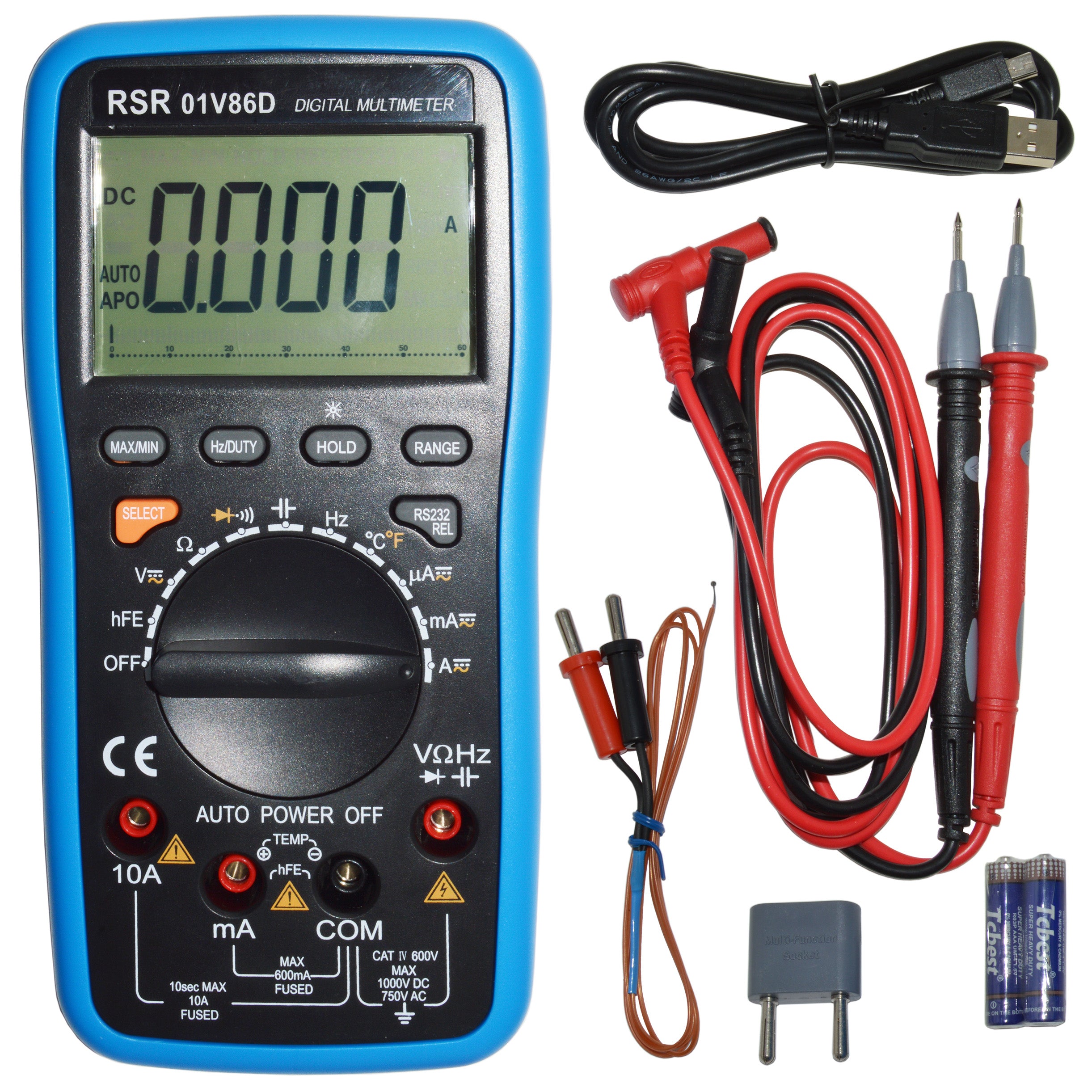 Multimeter Interface With Raspberry Autoranging Digital Multimeter with USB Interface, Large 3¾ Digits Bac ...
