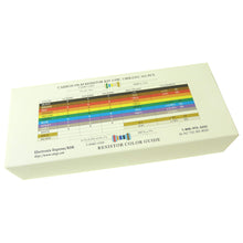 Load image into Gallery viewer, 365 Piece Resistor Kit 1/4 Watt in Compartmentalized Cardboard Storage Box - Wide Variety of Values
