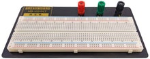 Load image into Gallery viewer, Premium Solderless Breadboard with Metal Backplate, 3 Binding Posts, 830 Tie Points

