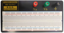 Load image into Gallery viewer, Premium Solderless Breadboard with Metal Backplate, 3 Binding Posts, 830 Tie Points

