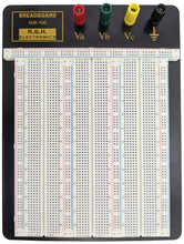 Load image into Gallery viewer, 2390 Tie Point Premium Solderless Breadboard with 4 Binding Posts, Metal Backplate
