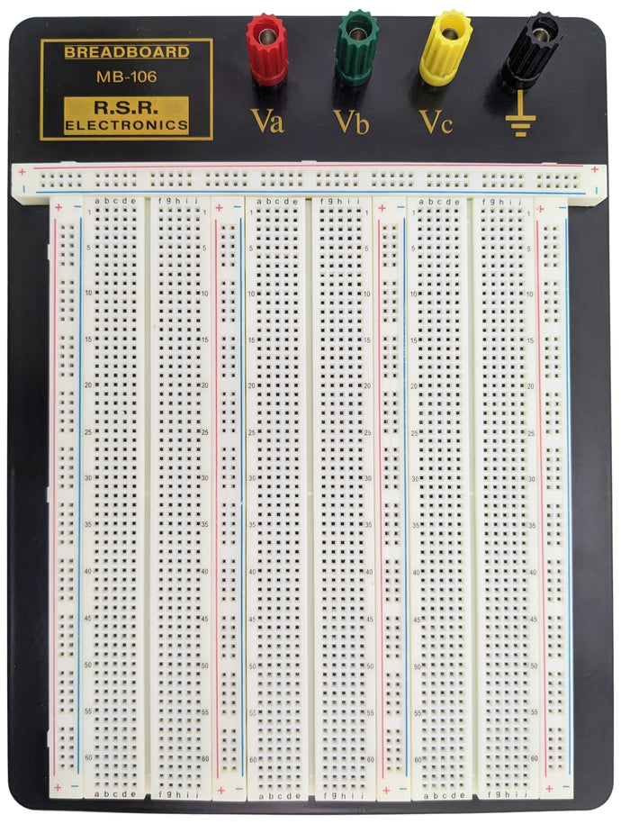 2390 Tie Point Premium Solderless Breadboard with 4 Binding Posts, Metal Backplate