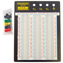 Load image into Gallery viewer, Premium 2390 Tie Point Solderless Breadboard with 4 Binding Posts, Metal Backplate
