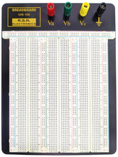 Load image into Gallery viewer, Premium 2390 Tie Point Solderless Breadboard with 4 Binding Posts, Metal Backplate
