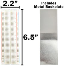 Load image into Gallery viewer, Premium Solderless Breadboard, 830 Tie Points, 6.5&quot; x 2.1&quot;, RoHS Compliant
