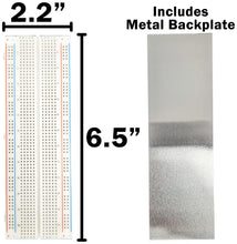 Load image into Gallery viewer, 2 Pack Premium Solderless Breadboard, 830 Tie Points, 6.5&quot; x 2.1&quot;, RoHS Compliant
