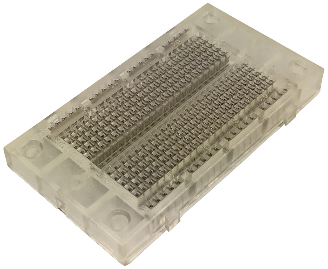 Premium Solderless Clear Breadboard with 270 Contact Points, Measures 3.35