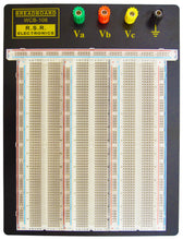 Load image into Gallery viewer, Premium Solderless Clear Breadboard - 2,390 Tie Points, 9.4&quot; x 7.7&quot;, 4 Binding Posts
