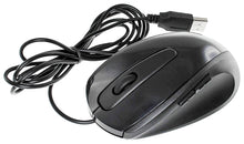 Load image into Gallery viewer, 5 Button Scrolling USB Wired Optical Mouse, 1000 DPI - Black
