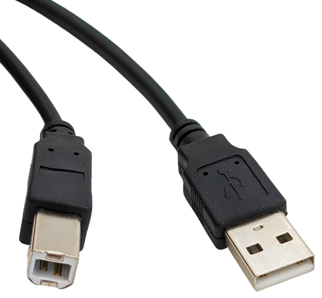 6-Feet USB 2.0 A Male to B Male 28/24AWG Cable, Black