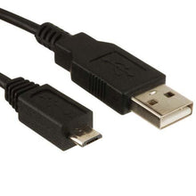 Load image into Gallery viewer, Black 10 Foot USB Type-A to Micro Type-B 2.0 Cable - 5-Pin, 28/28AWG
