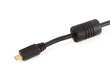 Load image into Gallery viewer, USB-A to Micro B 2.0 Cable - 5-Pin, 28/24AWG, Gold Plated, Black, 1.5ft
