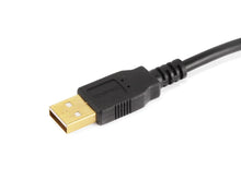 Load image into Gallery viewer, USB-A to Micro B 2.0 Cable - 5-Pin, 28/24AWG, Gold Plated, Black, 1.5ft
