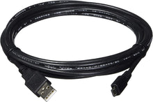 Load image into Gallery viewer, Black 10 Foot USB Type-A to Micro Type-B 2.0 Cable - 5-Pin, 28/28AWG
