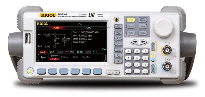100 MHz, 2 Channel, 14 bit Arbitrary Waveform and Function Generator with 128 Mpt arb memory | 100 MHz bandwidth | 2 Channels | 1 GSa/Sec waveform output | 14 bit vertical resolution