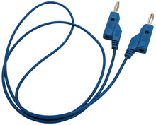 Load image into Gallery viewer, 36&quot; Blue Banana to Banana Test Lead, Stackable Plugs
