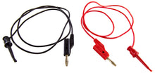 Load image into Gallery viewer, Banana to IC Hook Mini Grabber Lead Set - Includes 1 Red and 1 Black, 3 Feet Length
