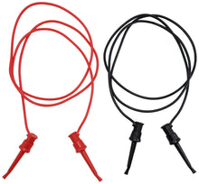 Load image into Gallery viewer, IC Hook to IC Hook Test Lead Set  - Includes 1 Red Lead and 1 Black Lead, 3 Feet, 20 Gauge
