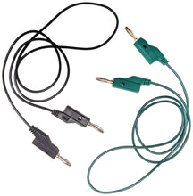 Load image into Gallery viewer, Green and Black Banana to Banana Test Lead Set, 36&quot; Cable Length, Stackable
