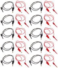 Load image into Gallery viewer, 10 Pack Banana to IC Hook Test Lead Sets (10 Red and 10 Black Leads)
