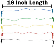 Load image into Gallery viewer, 5 Piece Minigrabber to Minigrabber IC Hook Test Lead Set (Includes 5 Different Color Leads)

