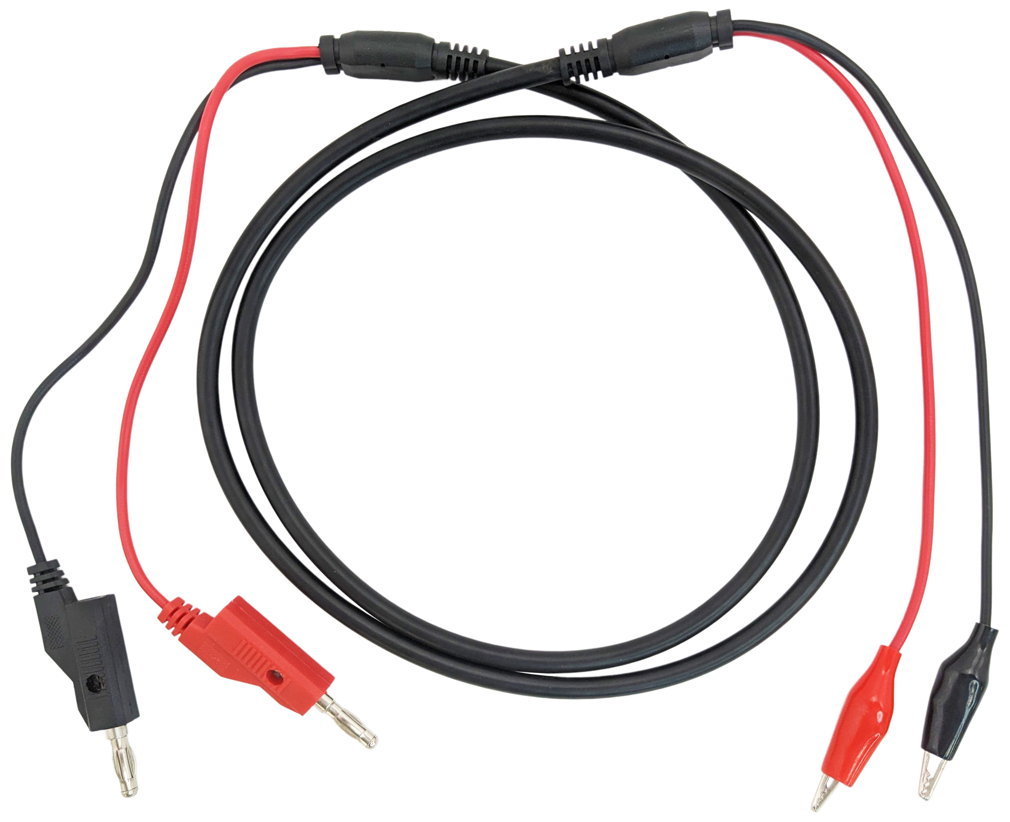 Banana Plugs to Alligator Clips Test Lead Coax Cable, Red and Black, 3 ...