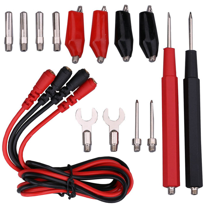 Universal Test Lead Kit with Probes, Alligator Clips, Banana Plugs, Ring Tongues
