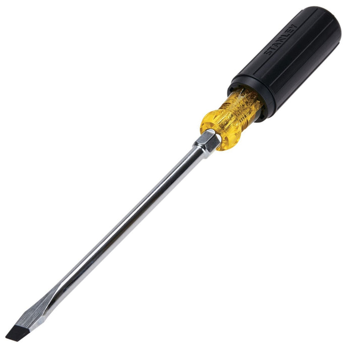 Stanley 3/8 Inch x 8 Inch Vinyl Grip Standard Blade Standard Tip Screwdriver (66-092)
