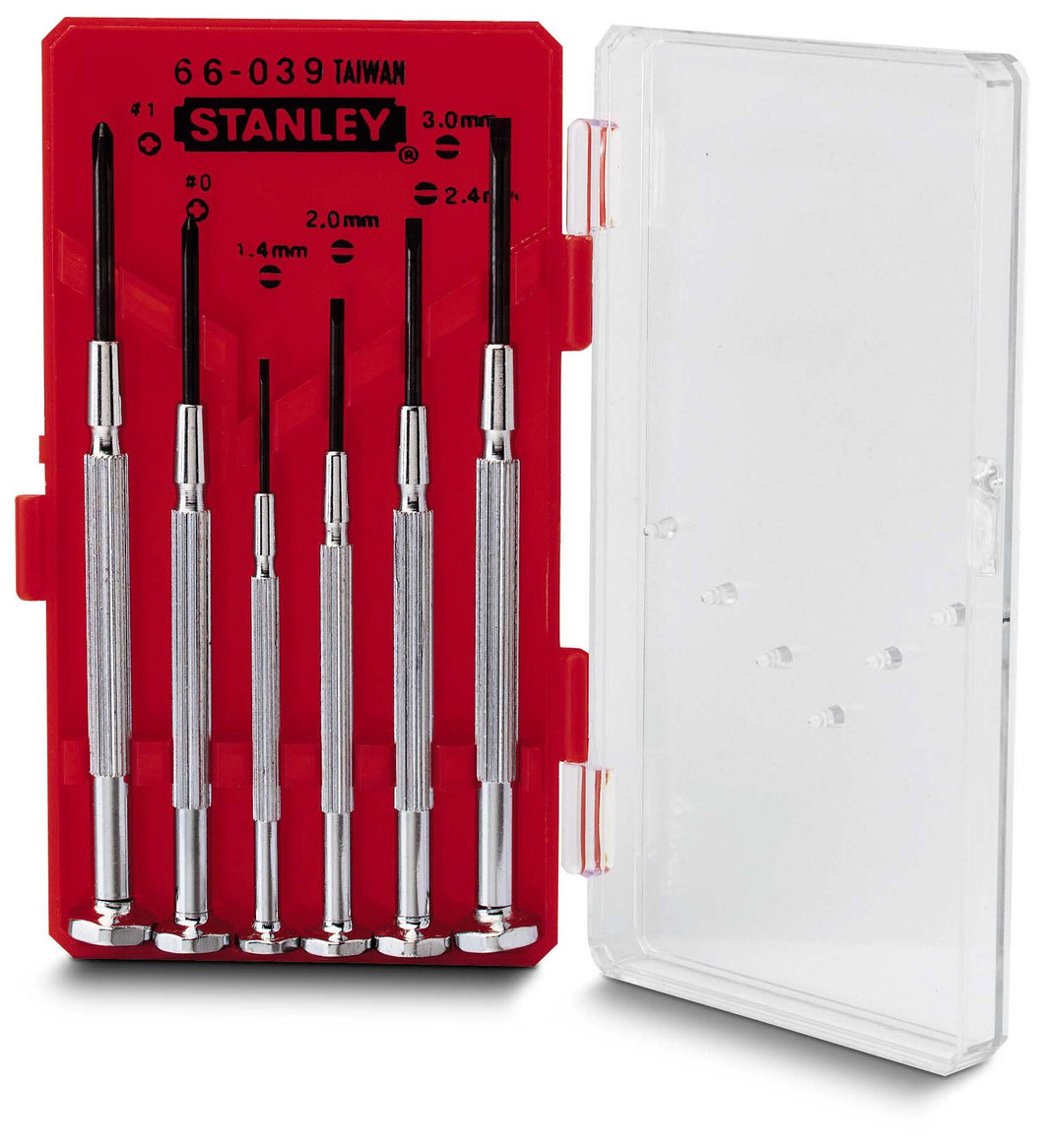 Stanley 6 Piece Jeweler's Precision Screwdriver Set (66-039)