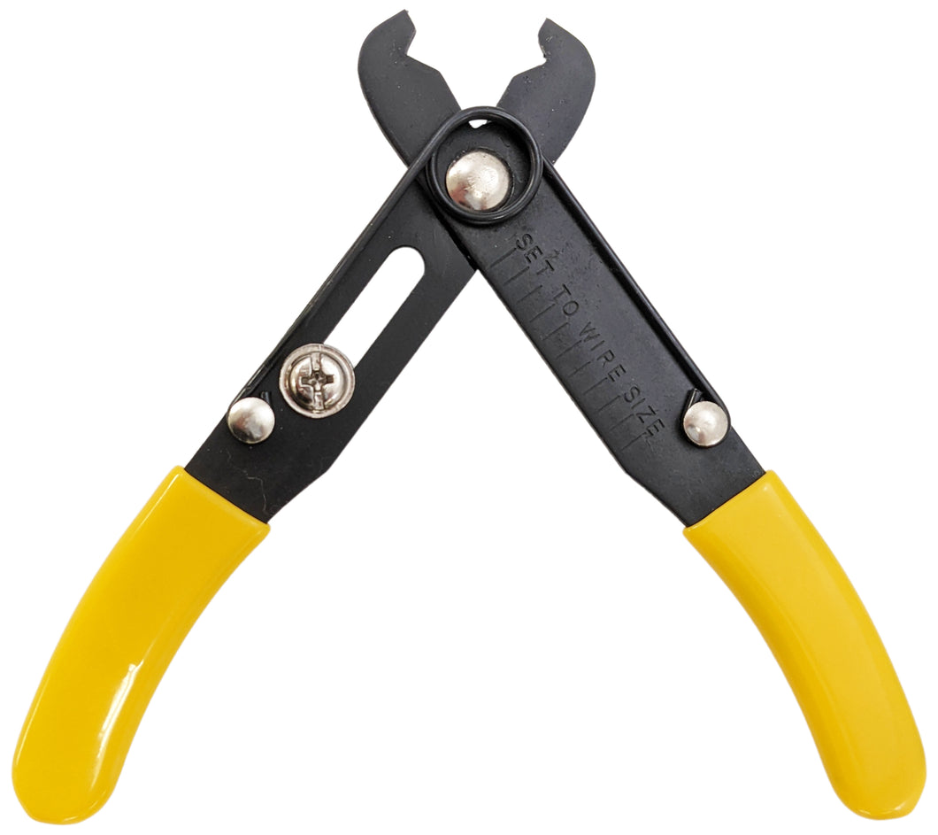 Adjustable Wire Stripper | Return Spring | Cushion Grip Handle - Yellow | 5