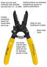 Load image into Gallery viewer, Jonard Tools 10-22 AWG Wire Stripper and Cutter, 6.5&quot; Length (JIC-1022)
