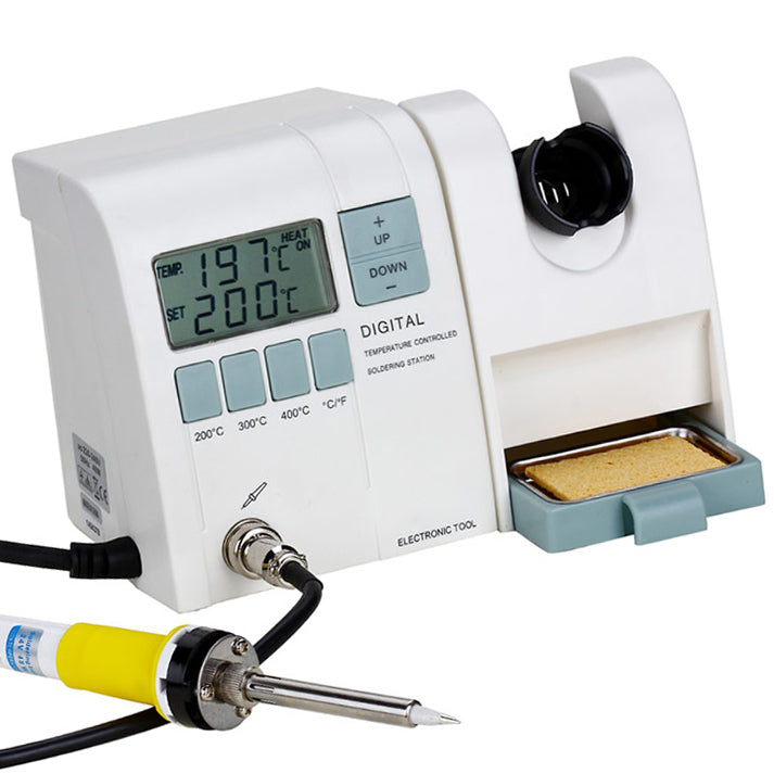 48w Temperature Controlled Soldering Station with Digital Display, ESD Safe