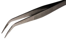 Load image into Gallery viewer, 4½&quot; Curved Tweezers with Fine Serrated Points, Stainless Steel
