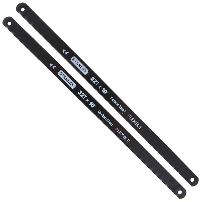 Stanley 10 in x 32 TPI Carbon Steel Hacksaw Blade, 2 Blades Per Pack (15-902A)