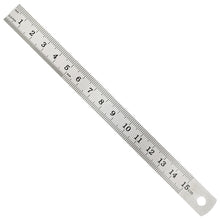 Load image into Gallery viewer, 6” Mini Double-Sided Ruler, SAE and Metric, 1/64&quot; and 1mm Increments
