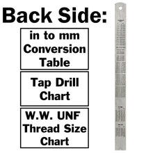 Load image into Gallery viewer, Stainless Steel 12&quot; / 30cm Ruler - Imperial Inches and Metric Millimeters
