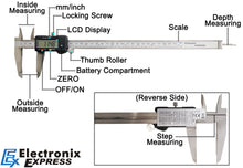 Load image into Gallery viewer, 12-Inch Stainless Steel Electronic LCD Digital Vernier Caliper Gauge Micrometer with Carrying Case, Silver
