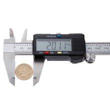 Load image into Gallery viewer, 6-inch Digital Caliper - Measures Inside, Outside, Depth, and Step from .001&quot; to 6&quot; (0.01mm to 150mm), Inches and Millimeters Conversion, Includes Carrying Case
