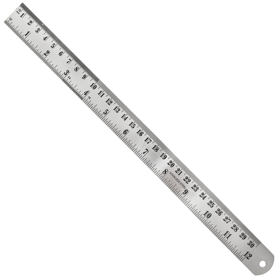 Enkay 12-Inch / 30cm Steel Ruler with 1/8